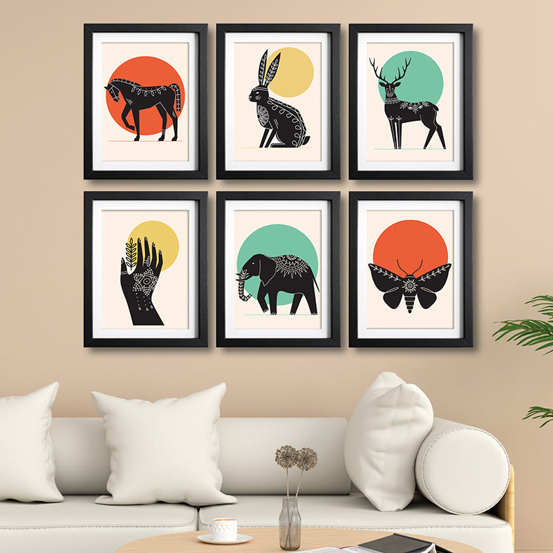 Nature's Silhouette Wall Art With Frame - Set Of Six