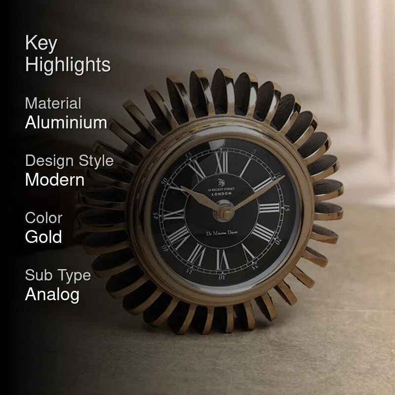 EdgeSculpt Table Clock - Gold media 2