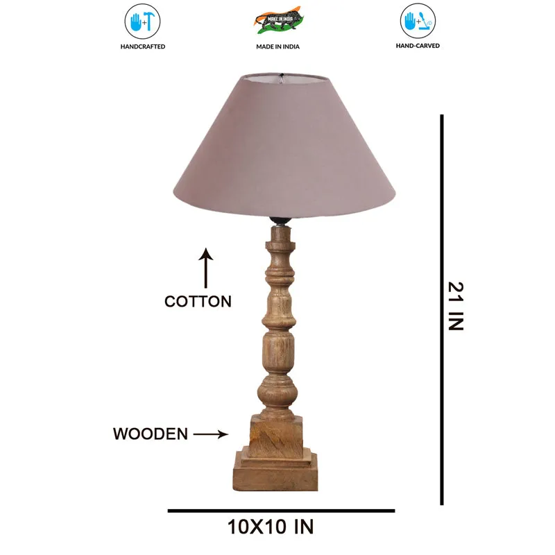 Cotin II Arbor Wooden Table Lamp - Grey,Brown media 7