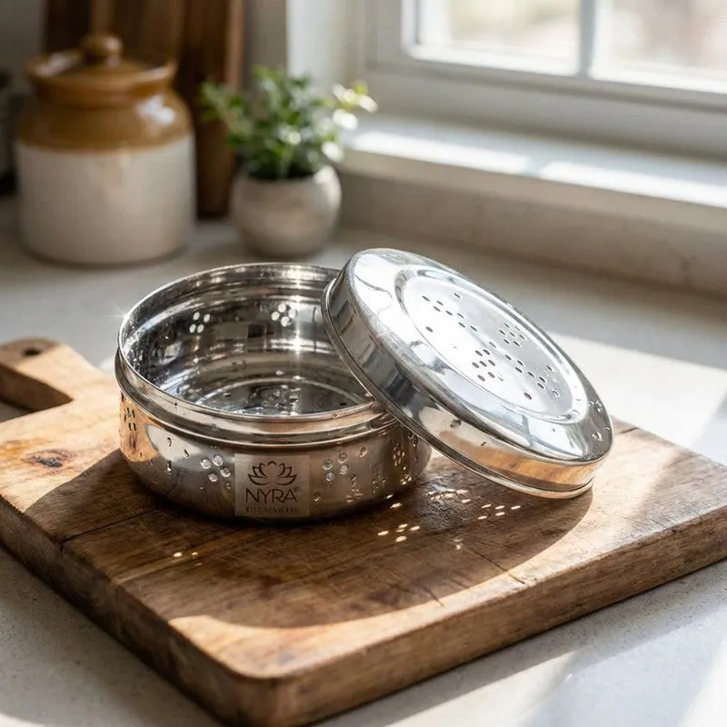 Simmer Silver Stainless Steel Container  - 400 mL media 3