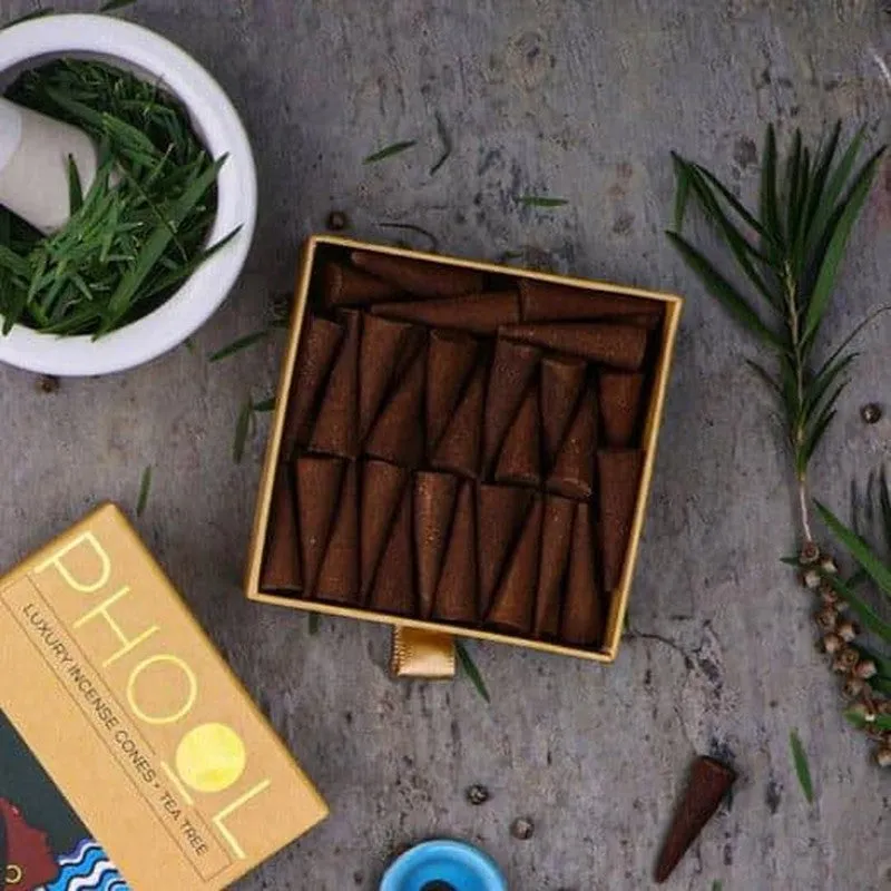 Phool Natural Incense Cones (Tea Tree) - Set Of Forty media 3