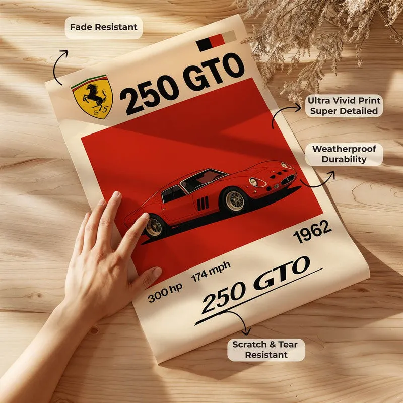 Ferrari 250 GTO Wall Poster media 7