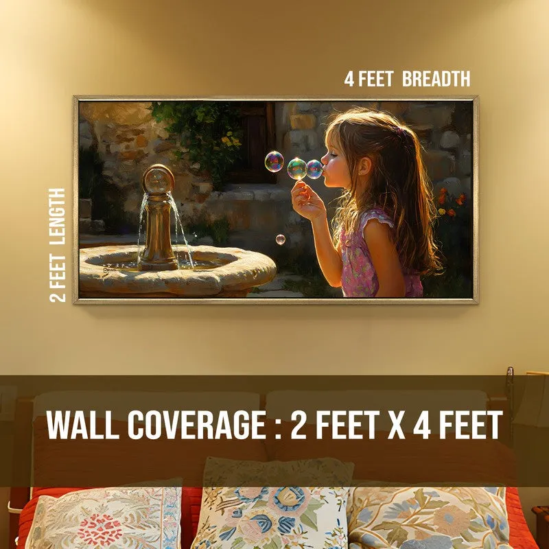 Childlike Canvas Wall Painting With Frame media 8