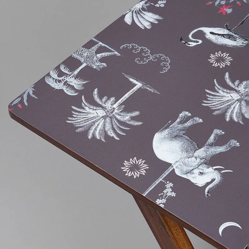 India Circus Wood Animalia Folding Side Table media 7
