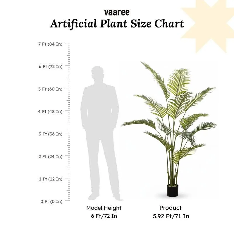 Palmora Faux Areca Palm Plant With Pot - 5.9 ft media 6