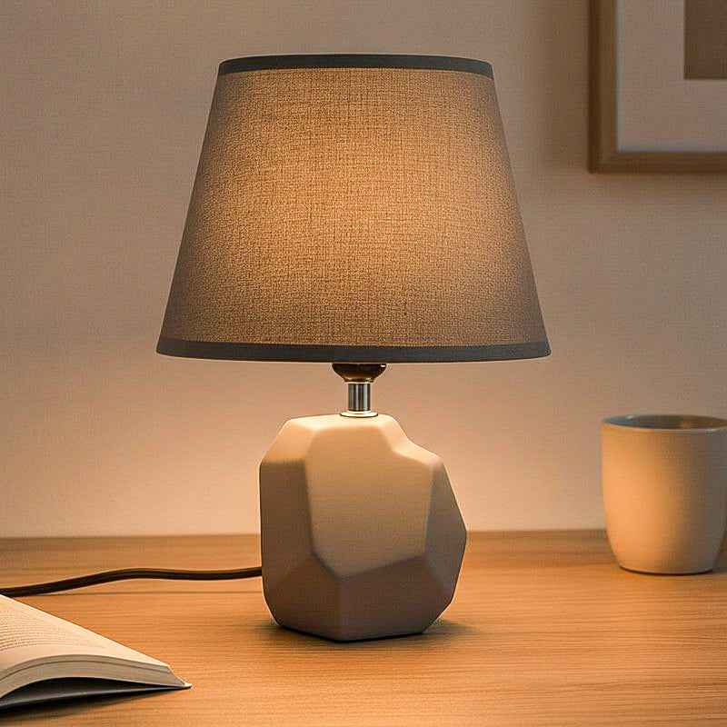 Aurora Glow Ceramic Table Lamp - Grey