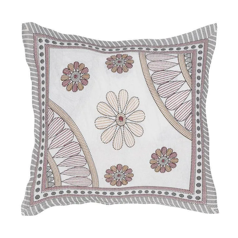 Madviya Floral Diwan Set (Grey) - Six Piece Set media 3