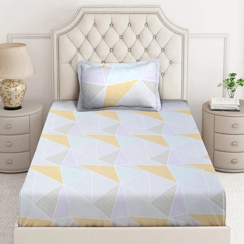 Pastel Prism Geometric Bedsheet - 130 GSM media 3