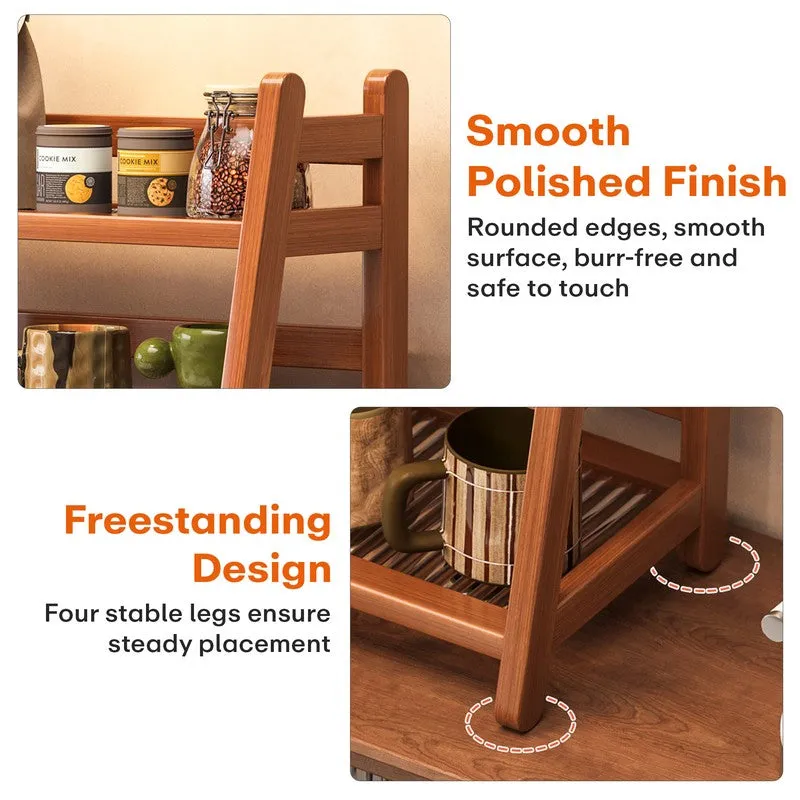 Rioware Nature 3 Tier Wood Racks - Brown media 4