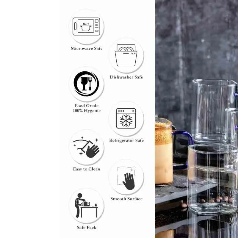 Titan Glass Coffee Mug (230 mL Each) - Set of Six media 7