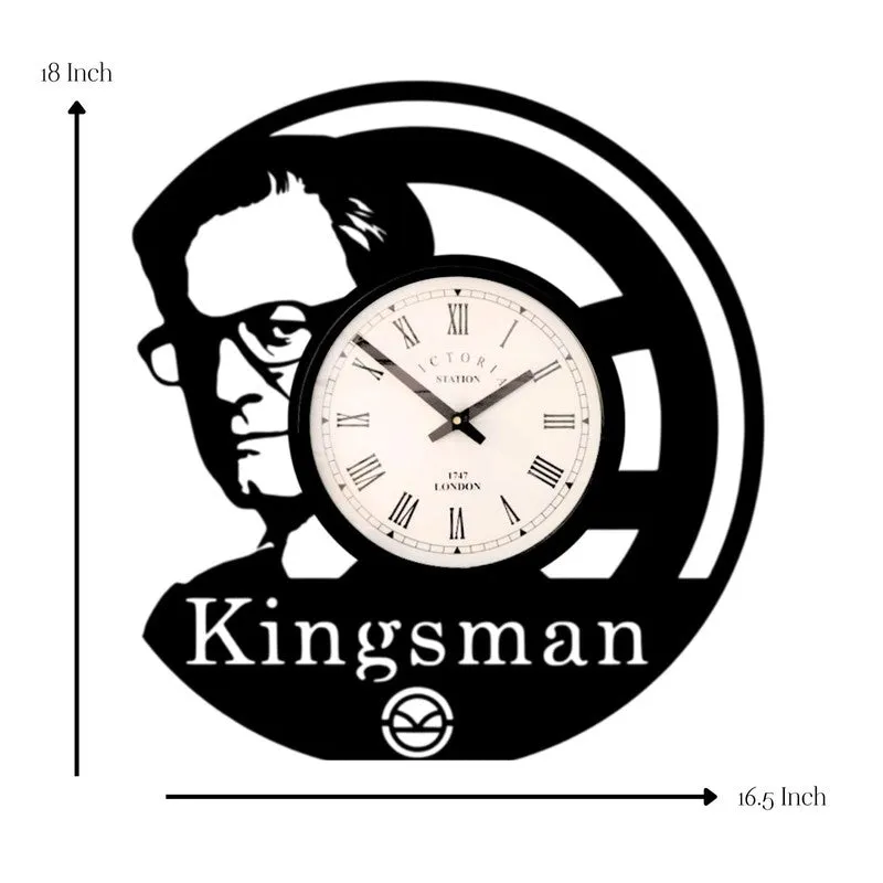 Kingsman Steel Analog Wall Clock - Black media 7