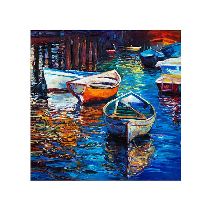 Still Waters Blue Horizon Wall Painting media 5