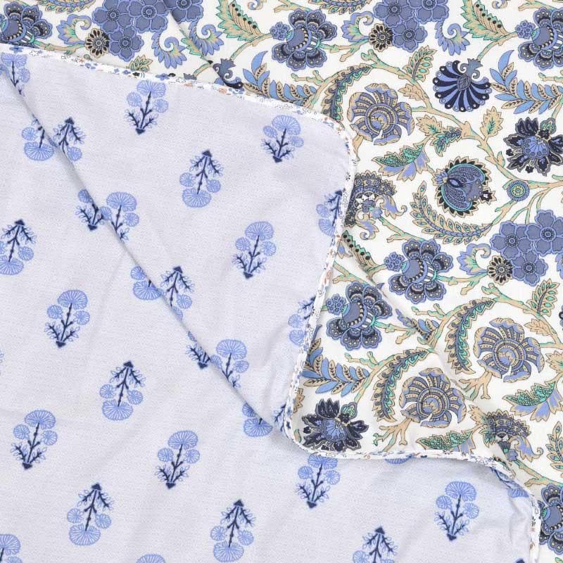 Tvisha Floral Printed Blue Cotton Dohar media 3