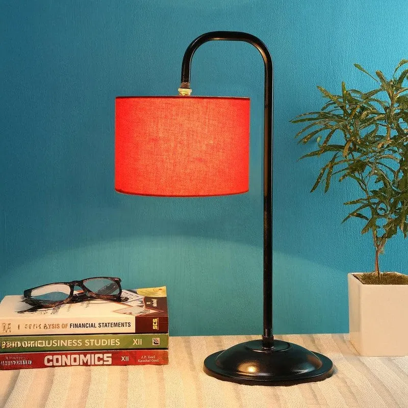 Flynn Arch Fabric Table Lamp - Orange,Black media 1