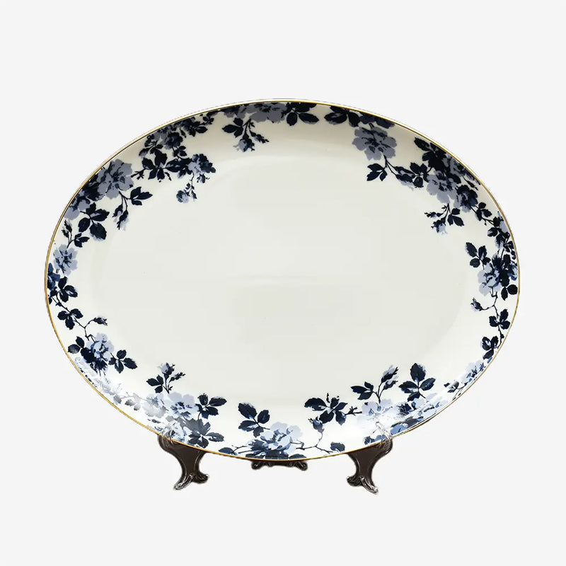 Zeneta Leaves 24k Gold Brushed Porcelain Dinner Set - 21 Piece Set media 7