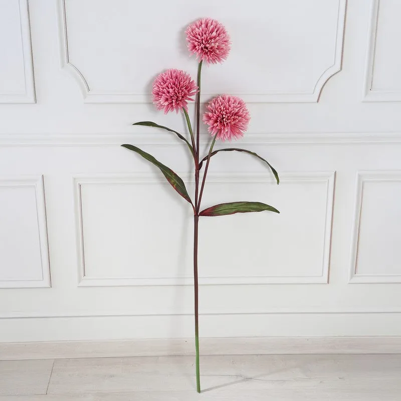 Autumn Chrysanthemum Artificial Flower Stem - Pink media 3