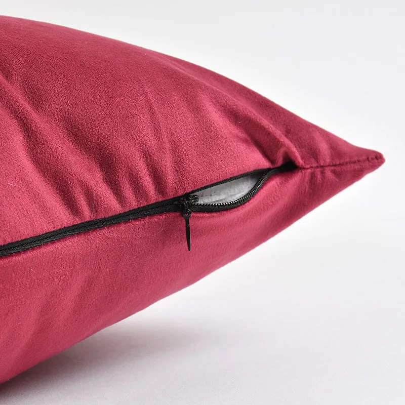 Vintara Velvet Cushion Cover (Red) - Set Of Five media 3
