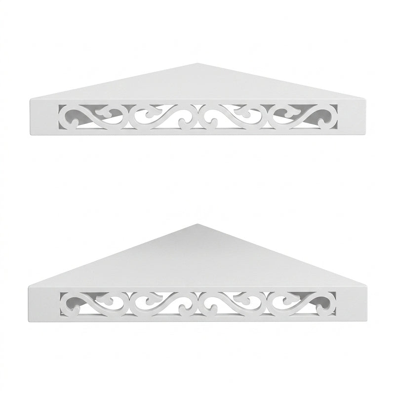 Delores Corner Floating Shelf (White) - Set Of Two media 5