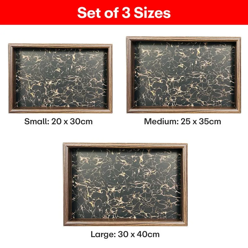 Rioware LuxePatina Wooden Serving Tray - Set Of Three media 9
