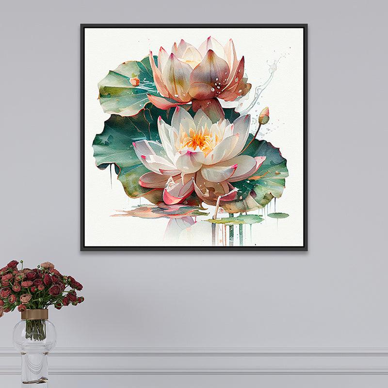 Lotus Flowers Wall Painting media 5