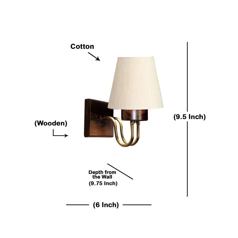 Gilded Arch Decorative Cotton Wall Lamp - Off White media 7