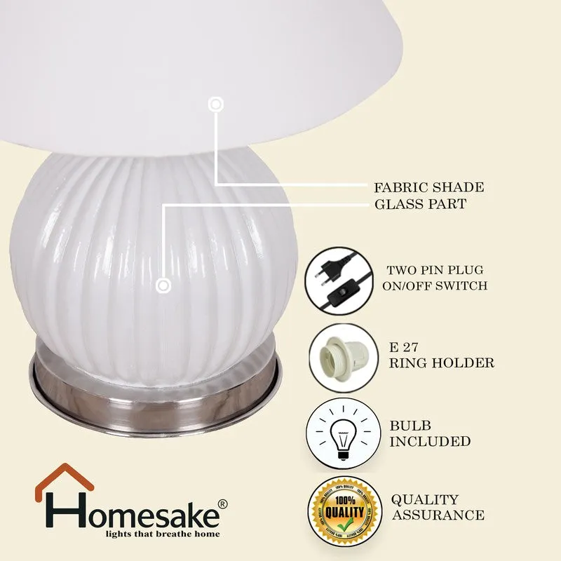 Glacera Glow Glass Table Lamp - White media 6