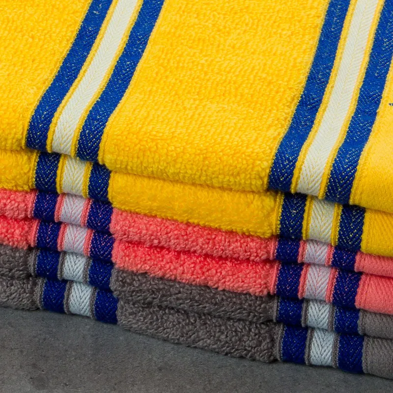 Nautica Dove Dual Down Cotton Hand Towel (Yellow,Lilac & Grey) - Set Of Six media 5