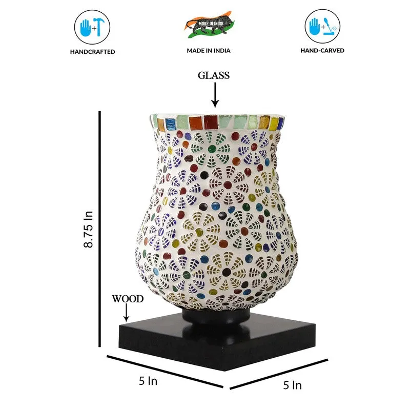Evaila Mosaic Glass Table Lamp - Multicolor media 9