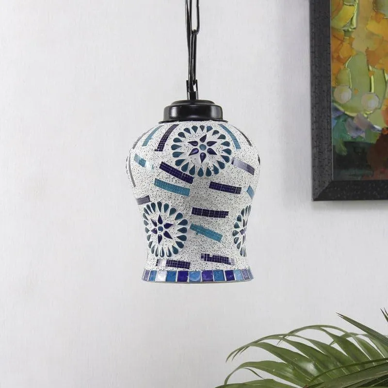 Floral Fenda Glass Ceiling Lamp media 3