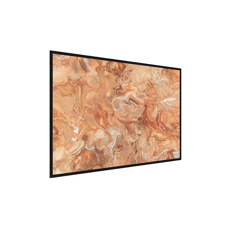 Ginger Malt Abstract Canvas Painting - Black Frame media 3