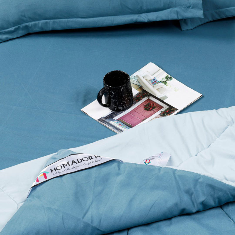 Lush Slumber Reversible Comforter (Blue)  90 GSM media 5