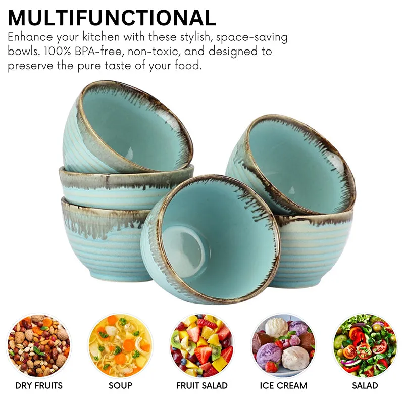 Casablanca Ceramic Snack Bowl (150 mL) - Set Of Six media 5