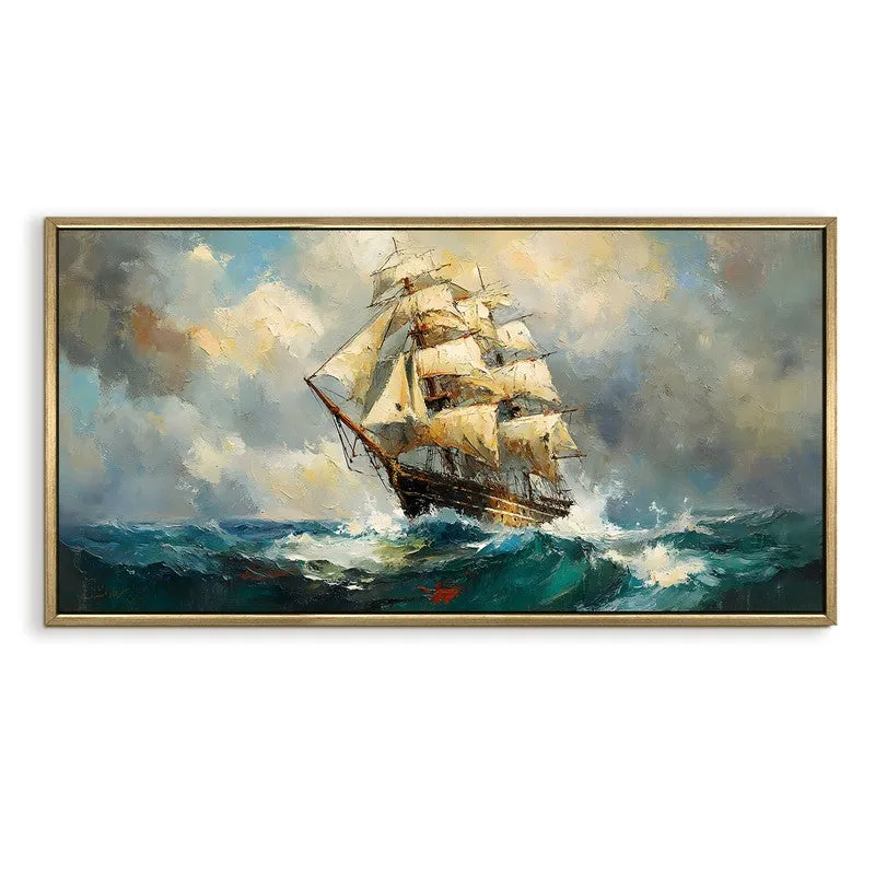 Oceanbound Canvas Wall Painting With Frame media 3
