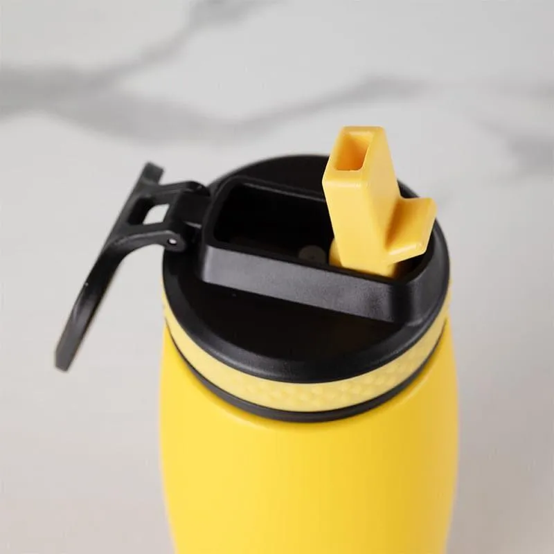 Turbo Hot & Cold Thermos Water Bottle (Yellow & Blue, 1000 mL Each) - Set Of Two media 4
