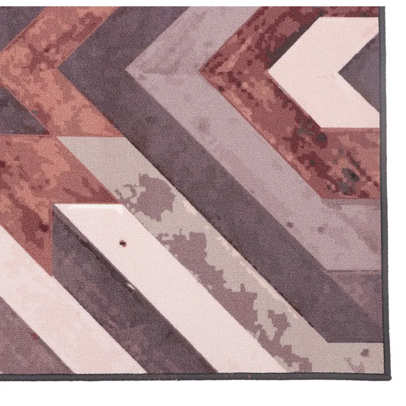 Diagonal Geometry Anti-Skid Nylon Runner Rug media 4