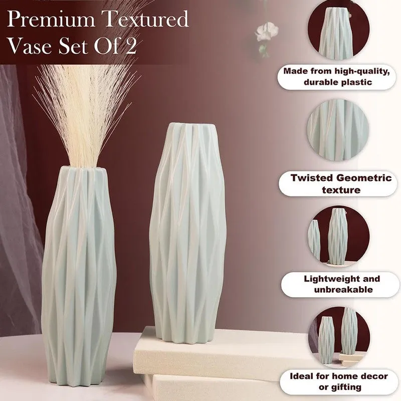 Sage Prism Vase - Set Of Two media 6
