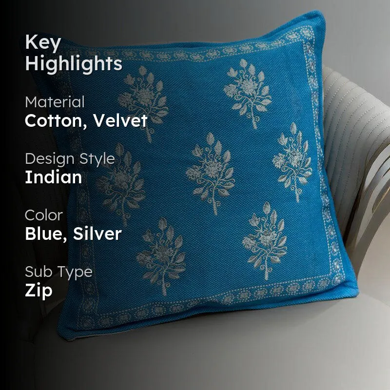 Stitch Lab Embroidered Cotton Cushion Cover media 2