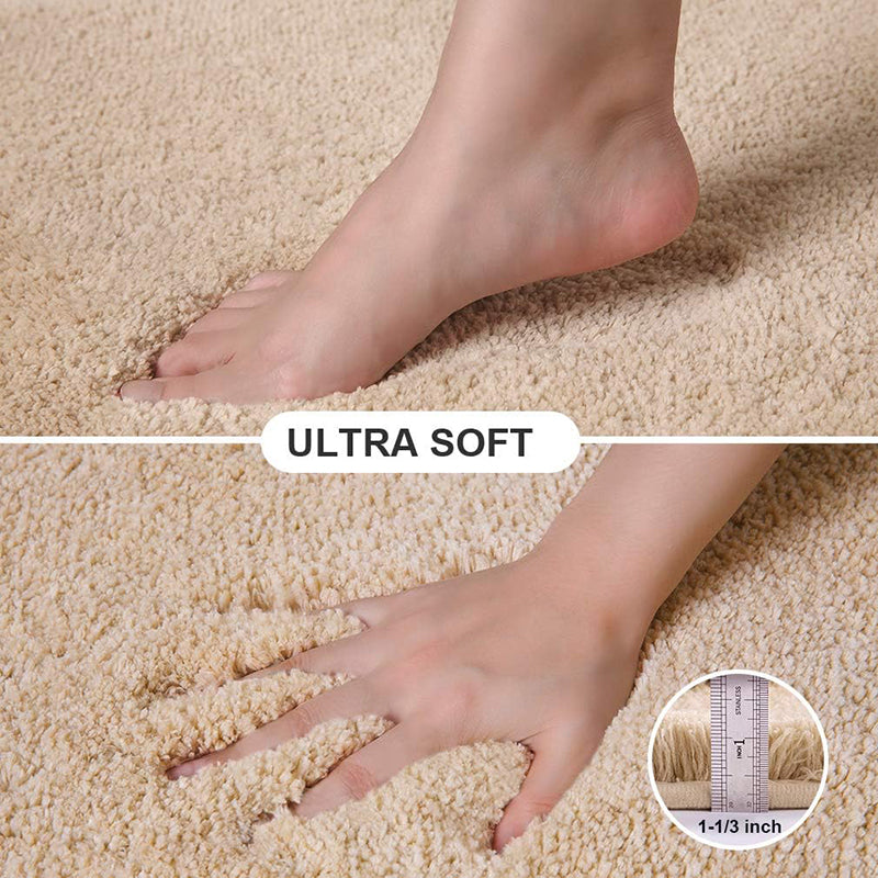 Lois Anti Skid Bath Mat (Beige) - Set Of Three media 4