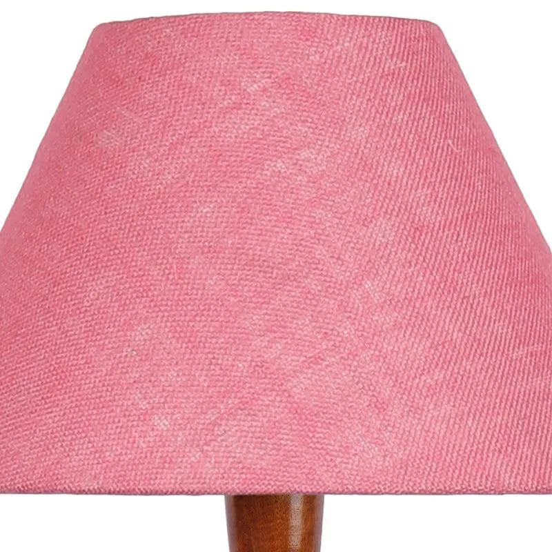 Tira Vintage Wooden Floor Lamp With Jute Shade - Pink media 3