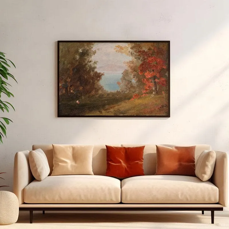 Woodland Way Canvas Wall Painting - Black Frame media 4