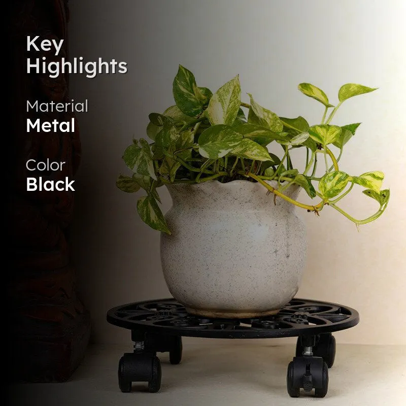 Mandala Glow Planter Stand-Set of Two media 2
