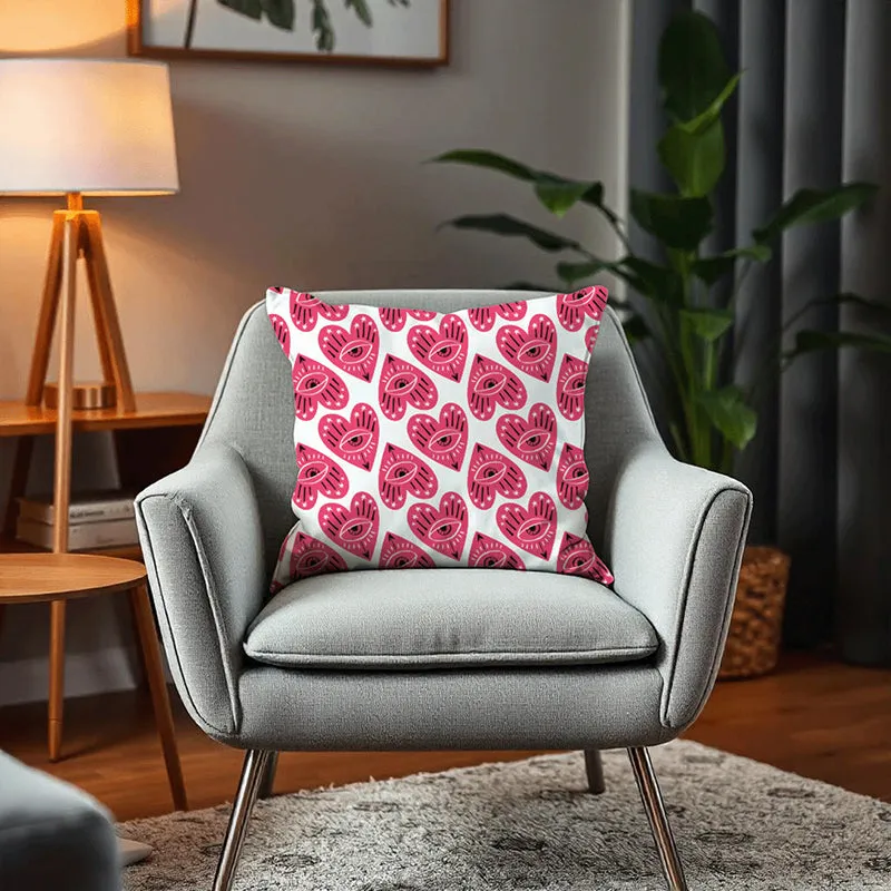 Heart Vision Printed Velvet Cushion Cover - Set Of Five media 6