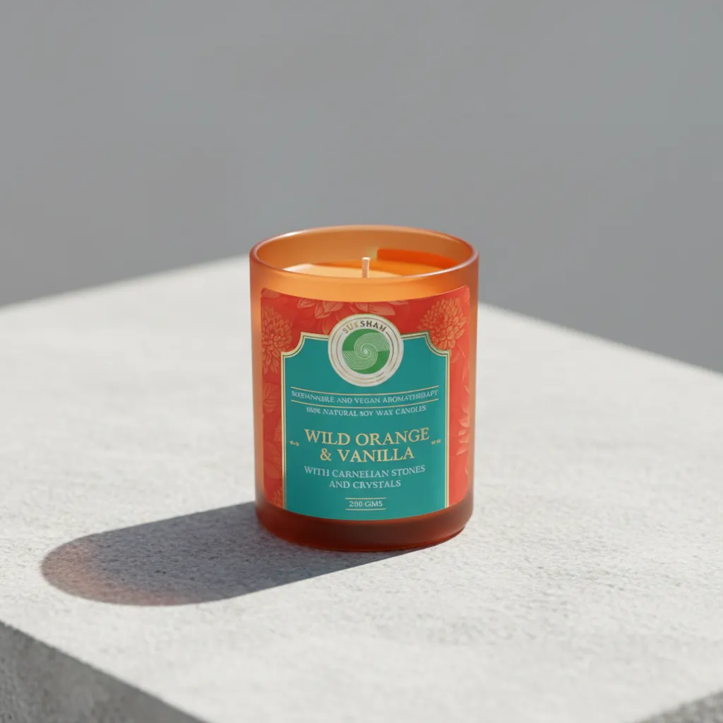 Enchanta Wild Orange and Vanilla Scented Candle media 1