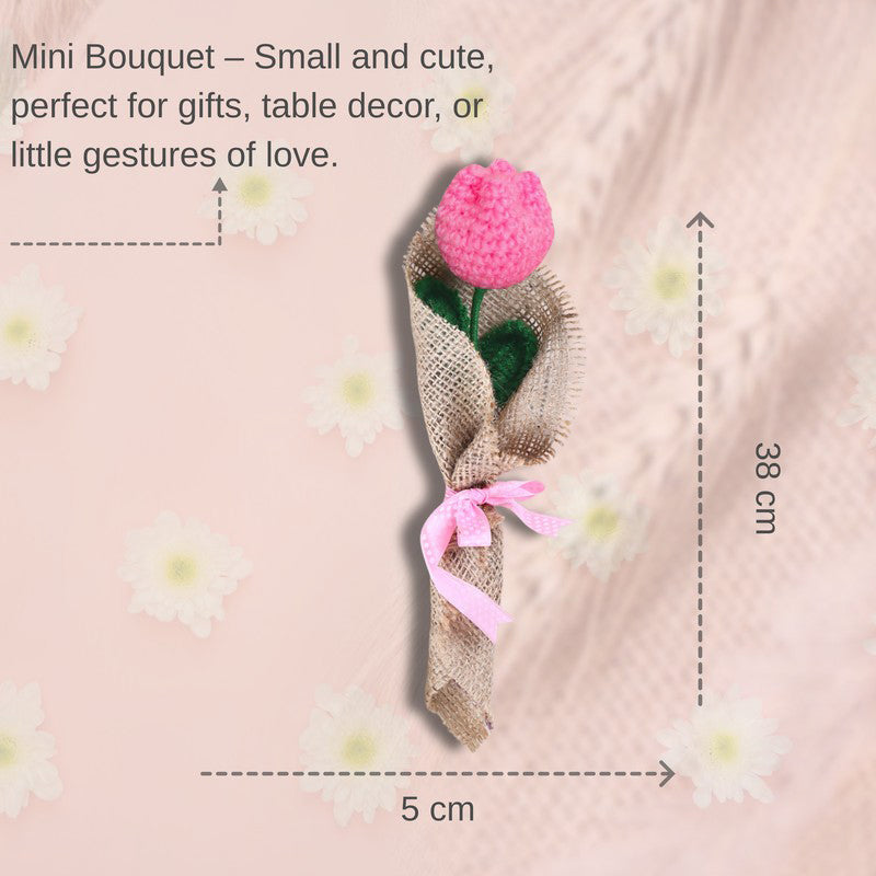 Crochet Handmade Tulip Bouquet - Pink media 10