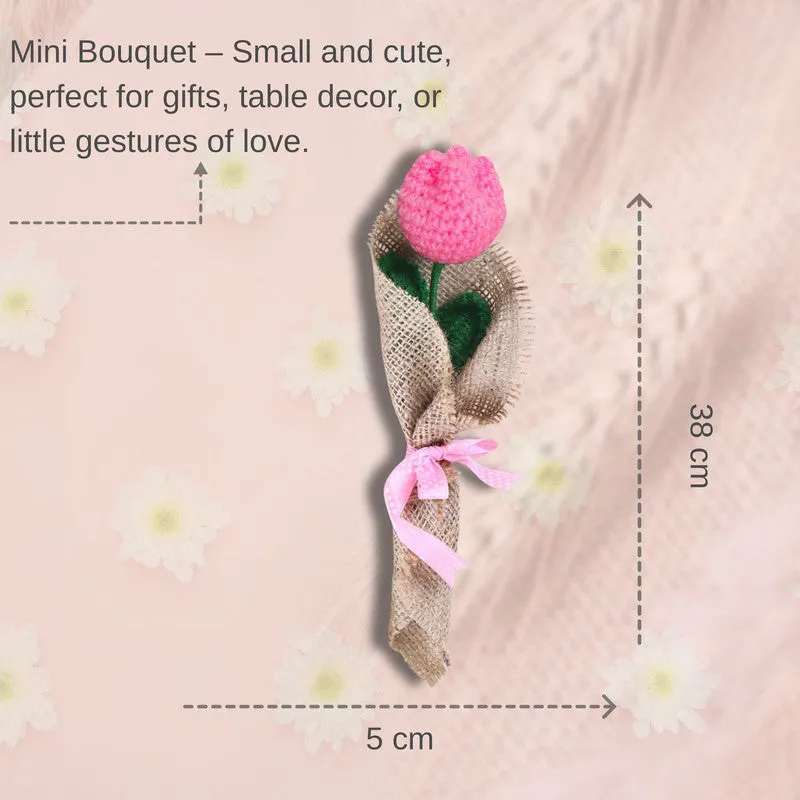 Crochet Handmade Tulip Bouquet - Pink media 10