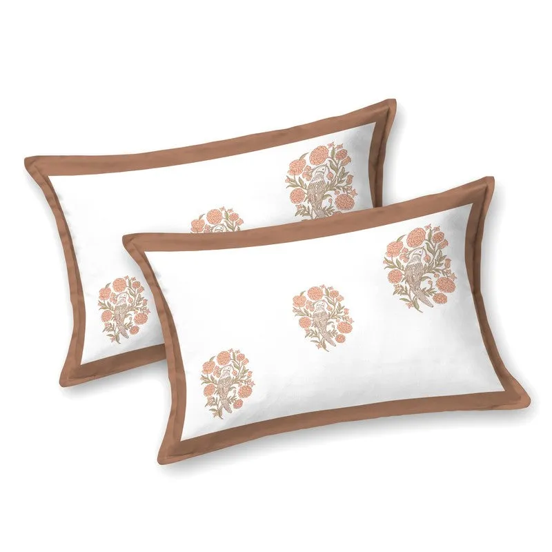 Royal Rang Cotton Bedsheet (Brown,White) - 120 TC media 4