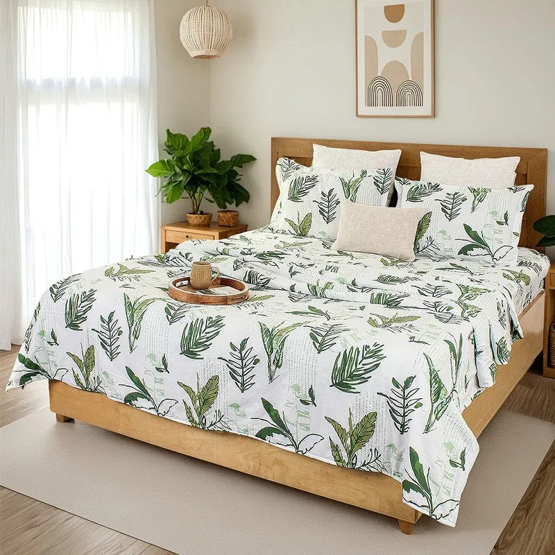 Autumn Florals Cotton Duvet Cover - Green media 7