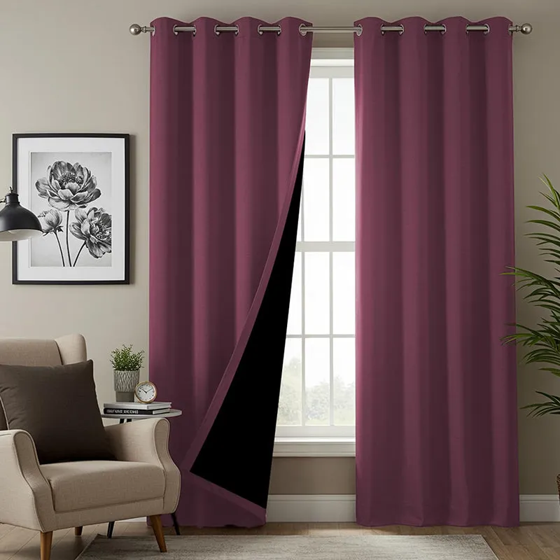 Urban Space Mauve Blackout Curtain - Set Of Two media 2