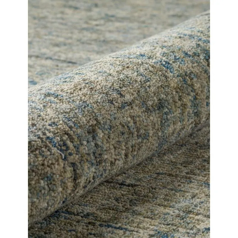 Handloom Hand Tufted Harmony Wool Rug - Blue & Olive media 6