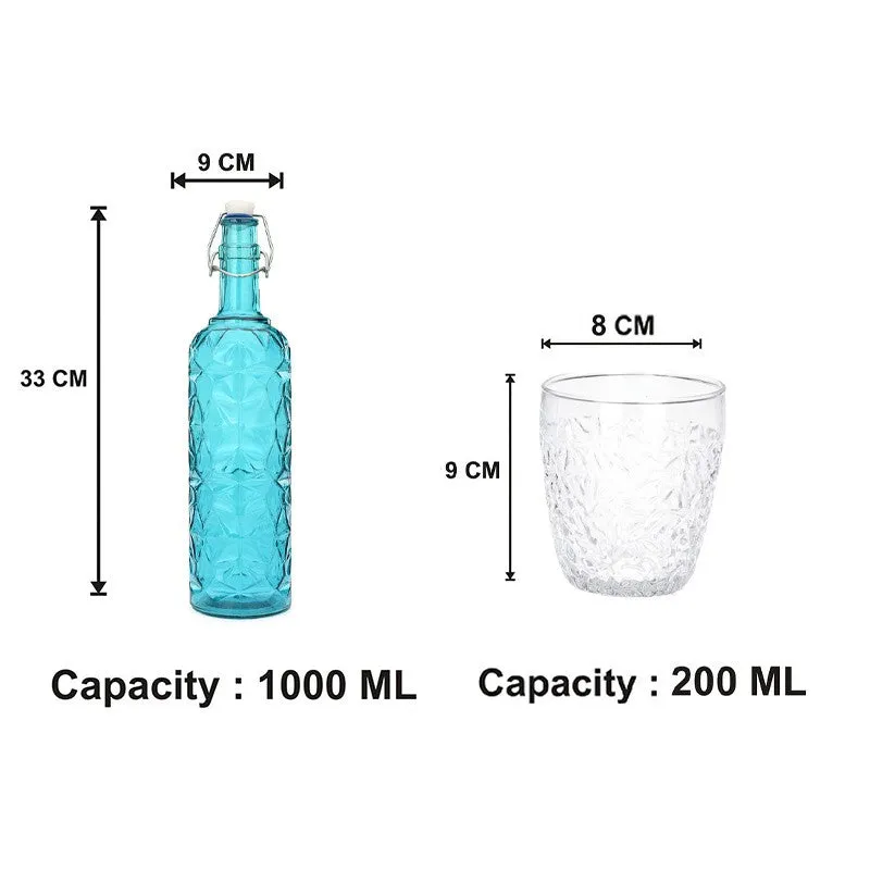Garnet 1000 mL Water Bottle With 200 mL Glasses - Seven Piece Set media 7